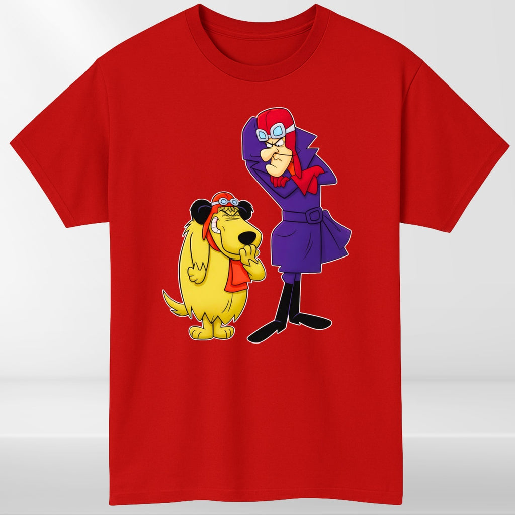 Wacky Races Dastardly And Muttley Retro T-Shirt Shirt Cartoon Hero Mens Clothing