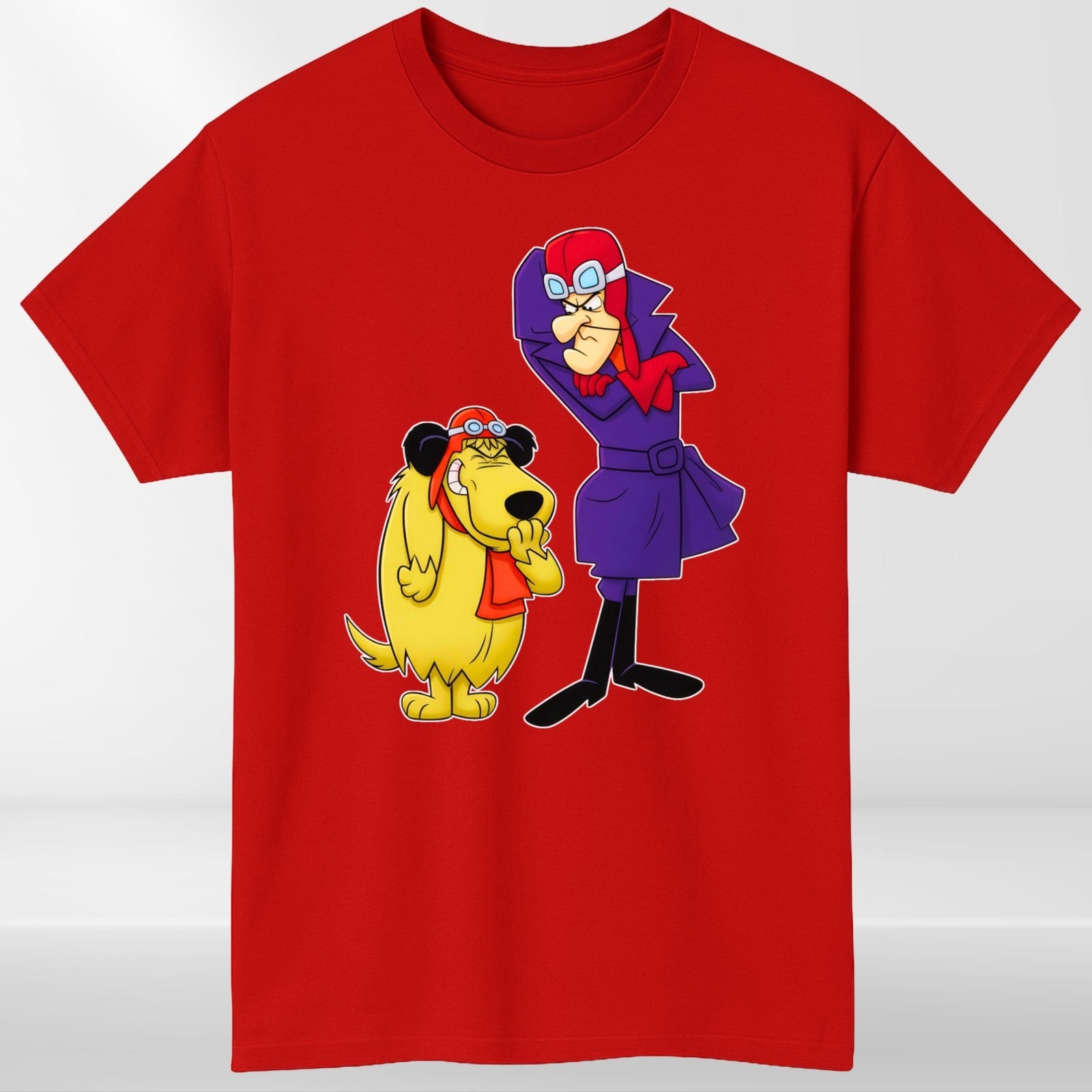 Wacky Races Dastardly And Muttley Retro T-Shirt Shirt Cartoon Hero Mens Clothing