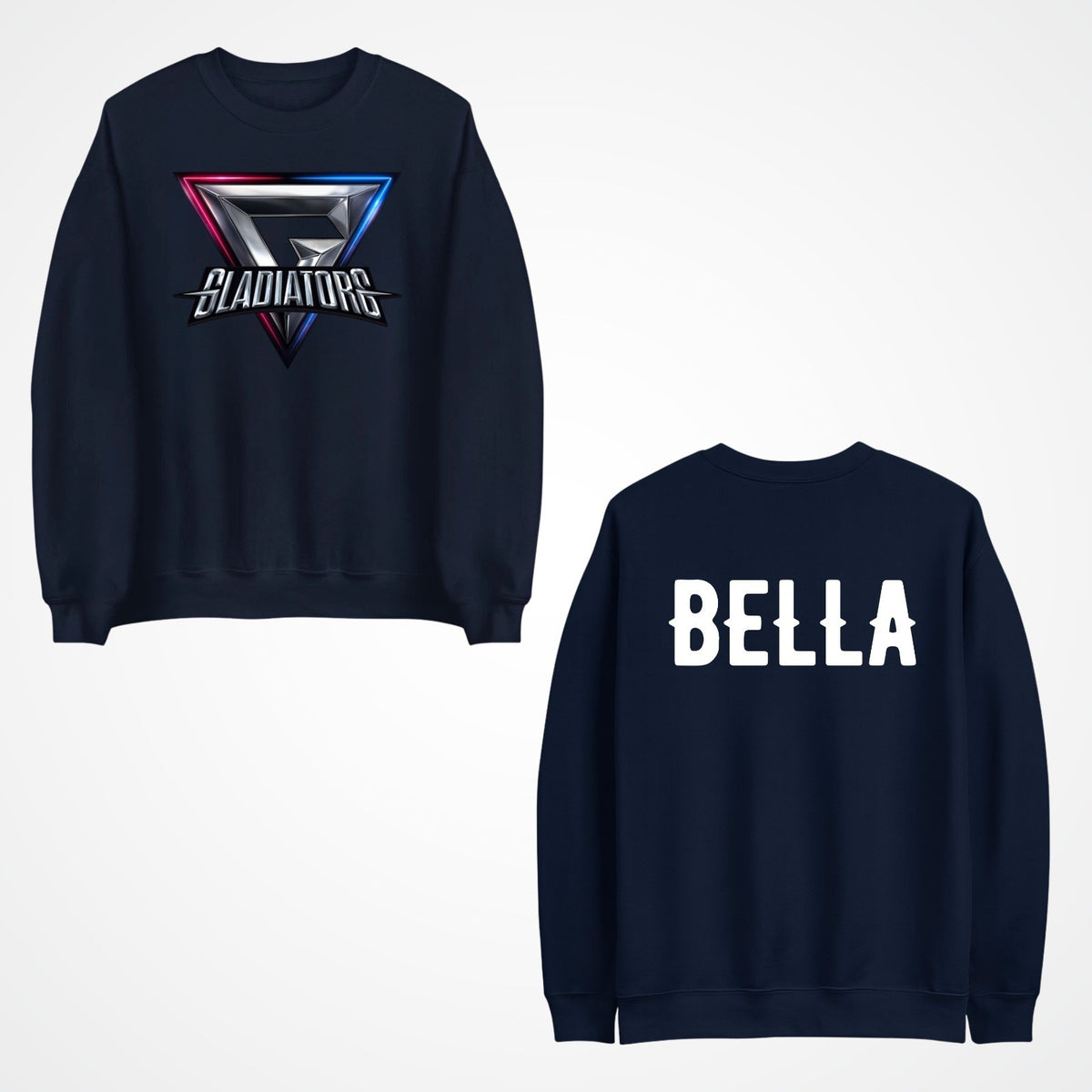Personalised Gladiators Adult Kids Jumper  Gaming Team Gamer 90's TV Show Xmas