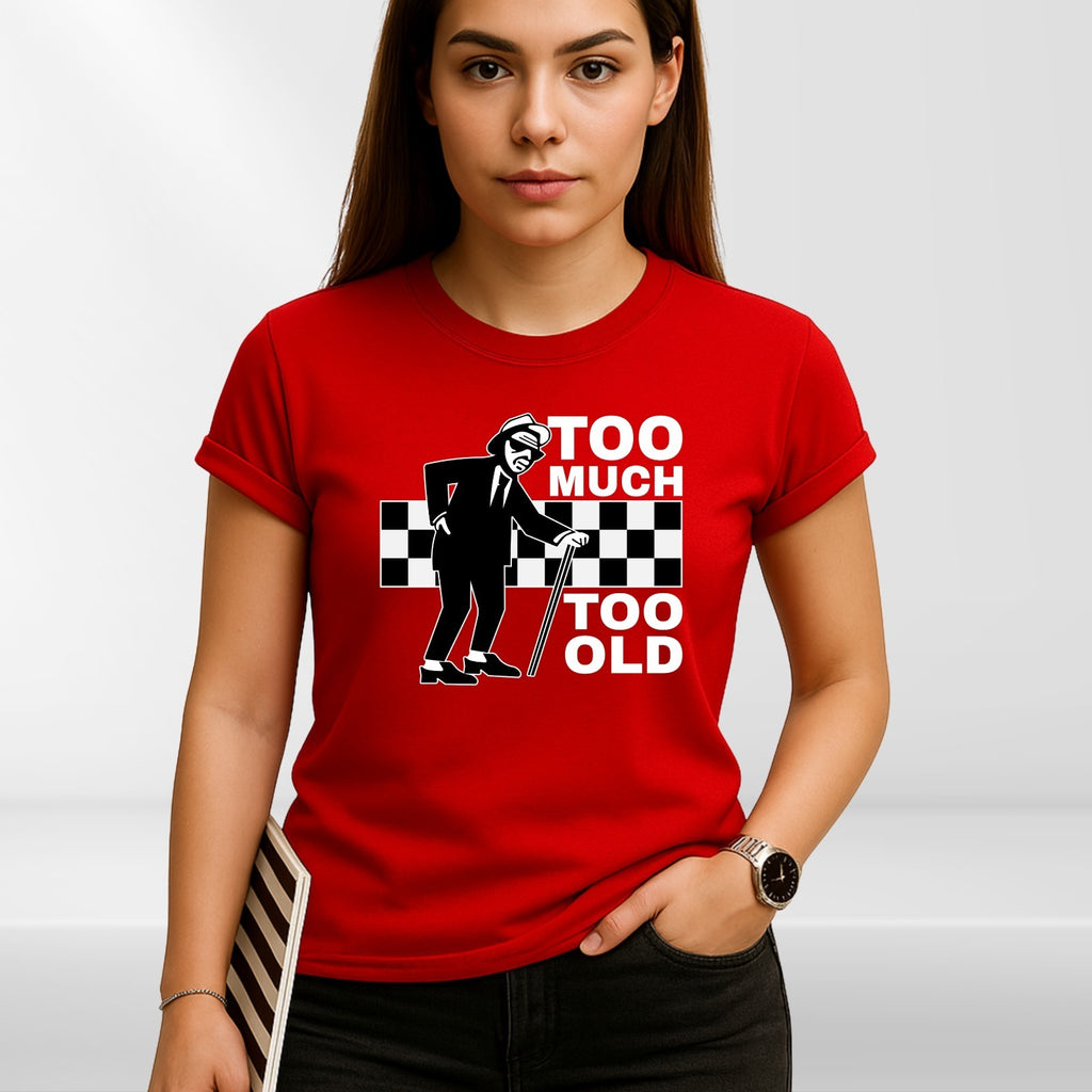 Too Much Too Old T-Shirt Ska 2 Tone Records Music Retro Top Tee
