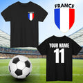 Personalised France Football T-Shirt Custom Name And Number Sports Lover To