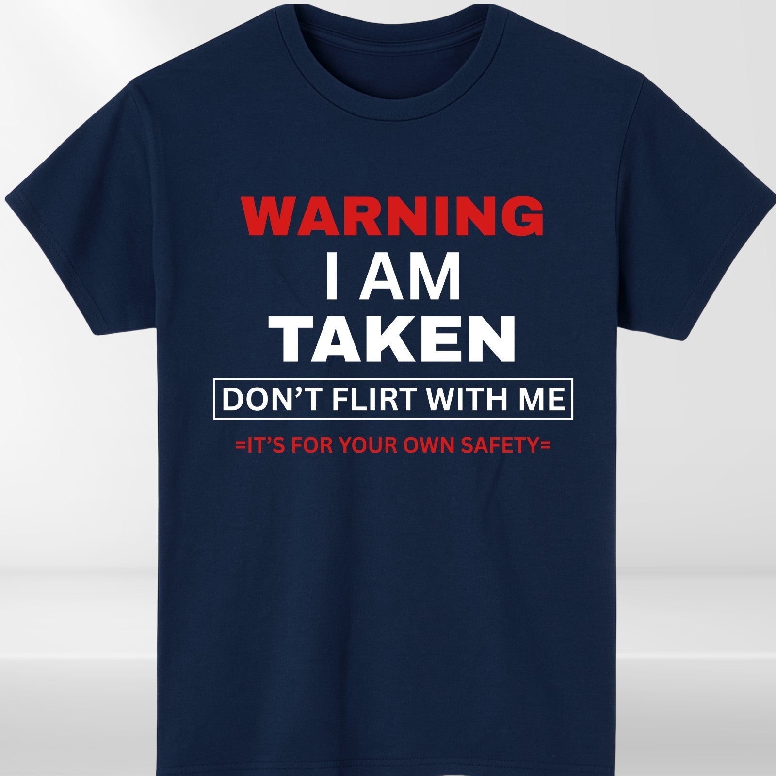 Warning I'm Taken T Shirt Funny Relationship Couples Unisex Gift Tee Top UK