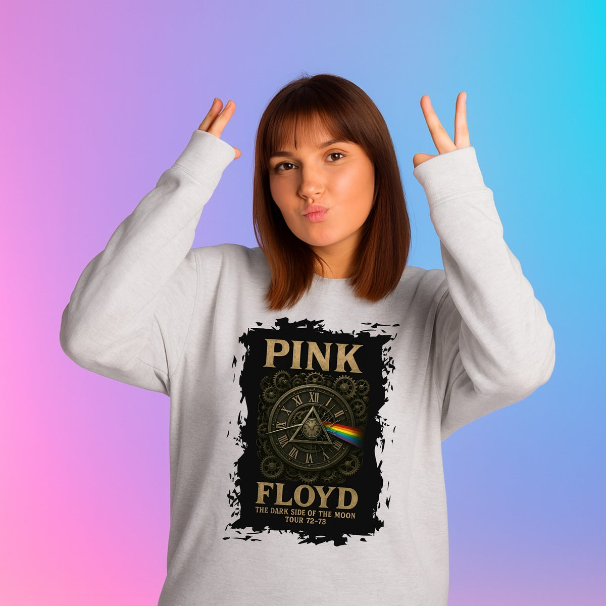Pink Floyd Dark Side Of The Moon Jumper | Vintage Rock Sweatshirt | Unisex 4XL