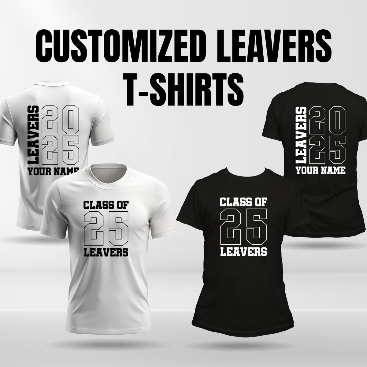 Personalised School Leavers T-Shirt Style A product view 4