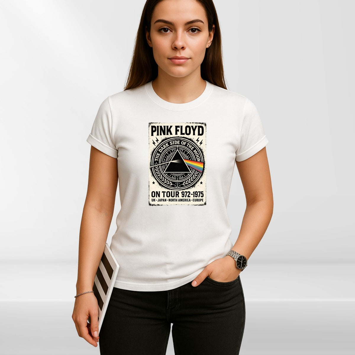 Floyd T Shirt Dark Side Of The Moon Pink Album Tee New 2025 Unisex Rainbow Shirt