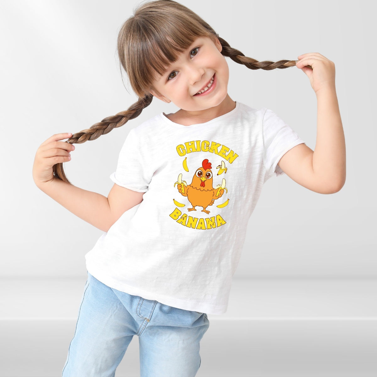 Chicken Banana T Shirt | Funny Chicken Meme Tee | Cute Cartoon Gift | Kids to 4X