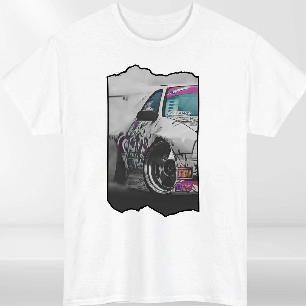Drift Car Graphic T-Shirt Men Streetwear Racing Print Tee JDM Style Unisex