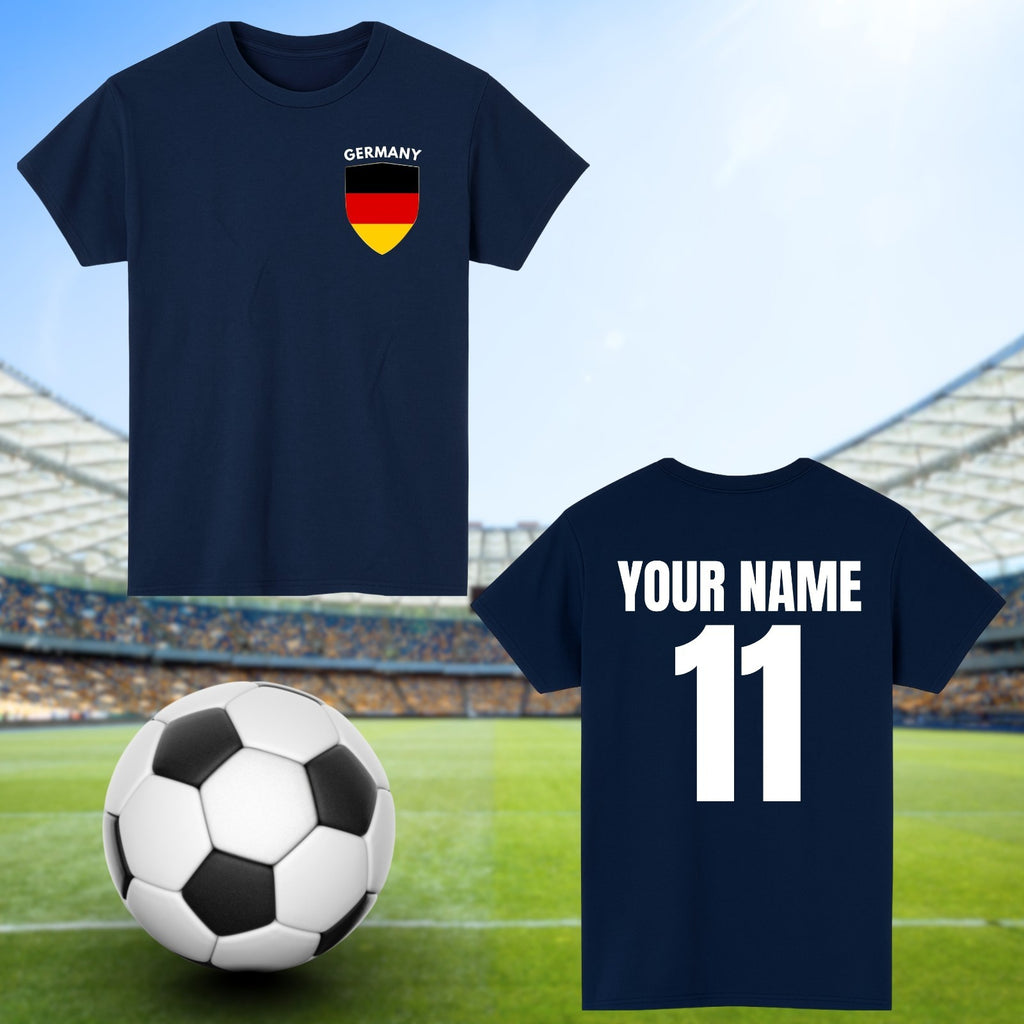 Personalised Germany Football T-Shirt Custom Name And Number Sports Lover To