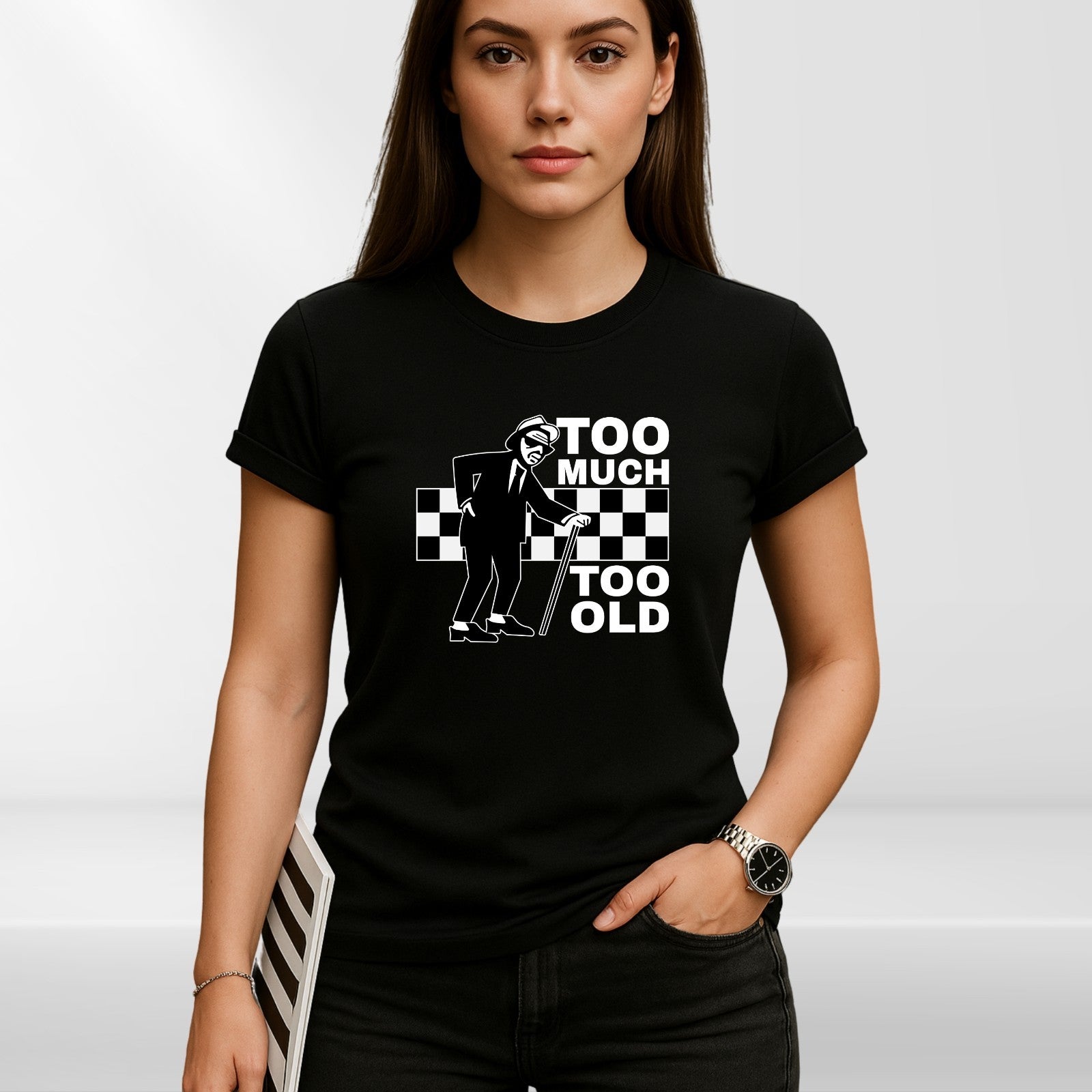 Too Much Too Old T-Shirt Ska 2 Tone Records Music Retro Top Tee