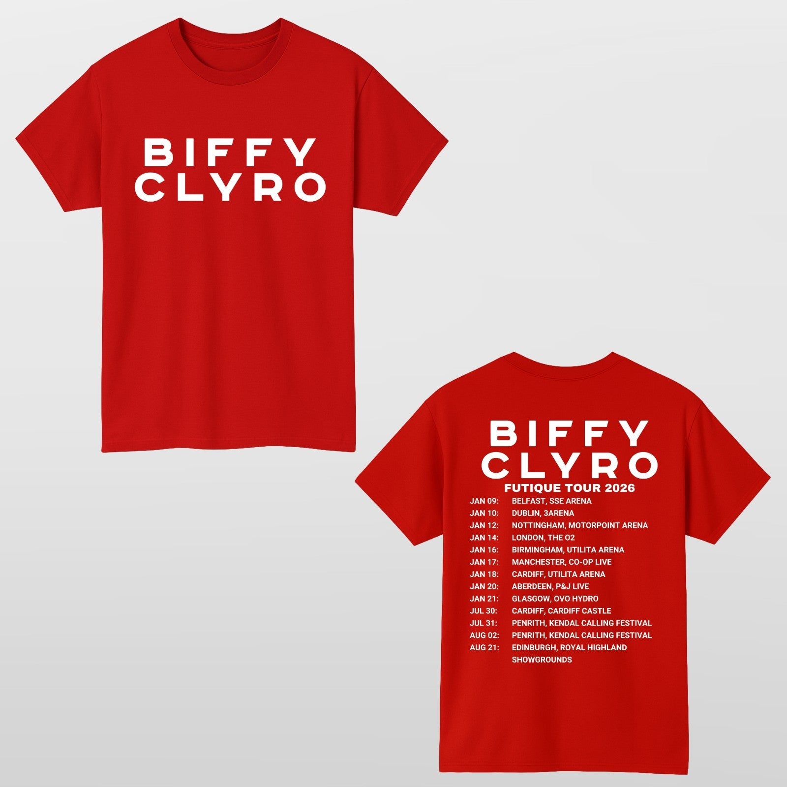 Biffy Clyro Futique Tour 2026 Unisex T Shirt - VintageRock Band Tee Top