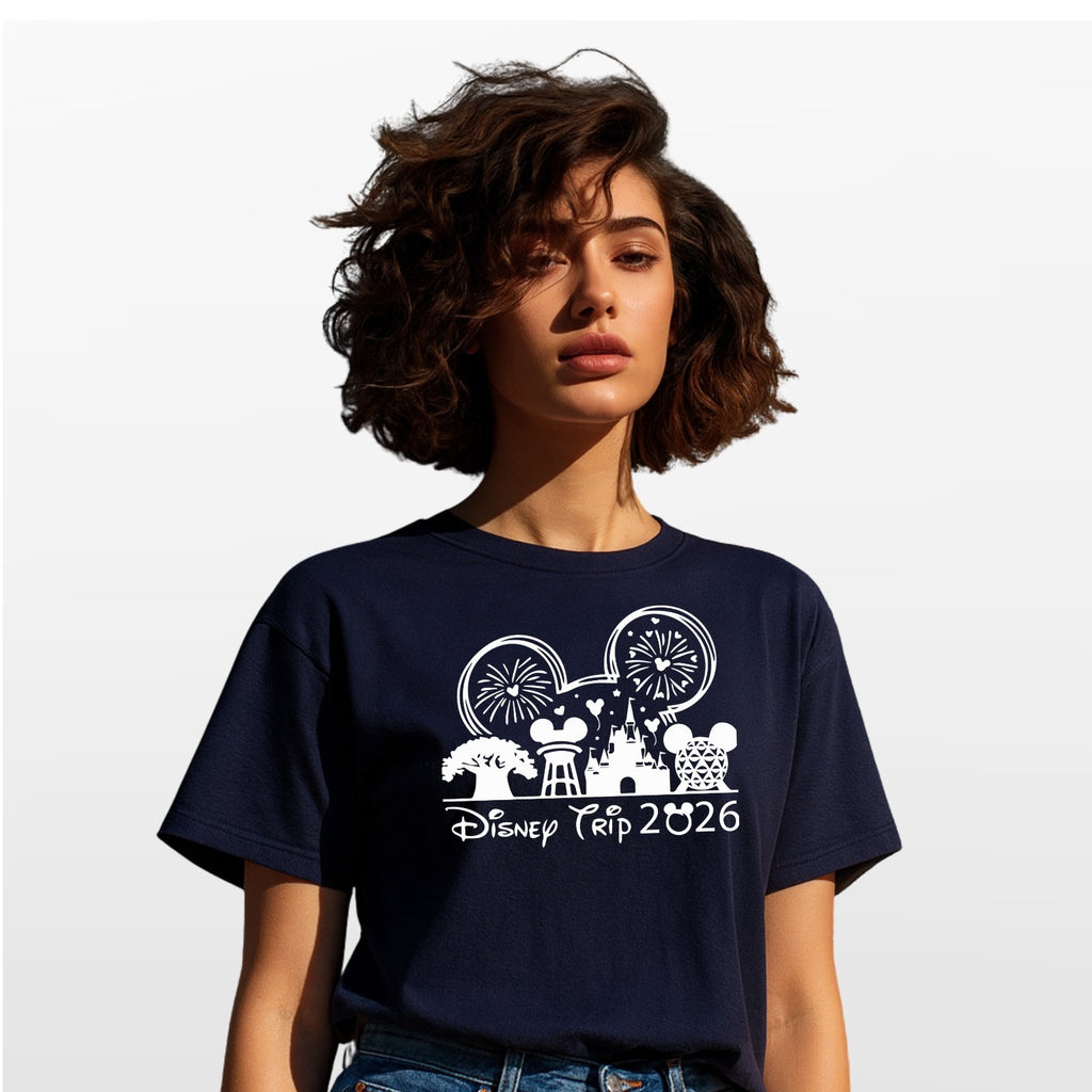 Disney 2026 Family Trip T Shirts Mickey Minnie Matching Disneyland Vacation Tee