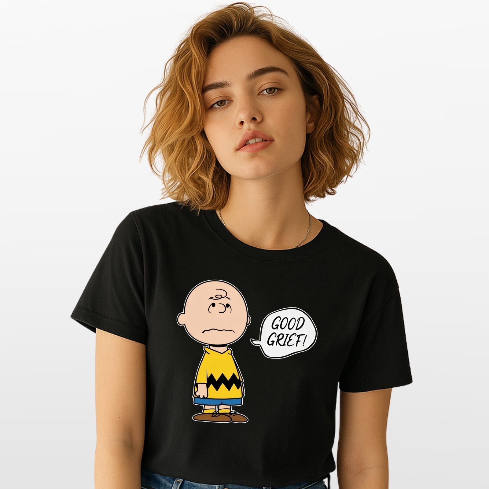 Good Grief Cartoon Unisex T-Shirt-Funny Peanuts Comic Strip Sarcastic Retro Tee