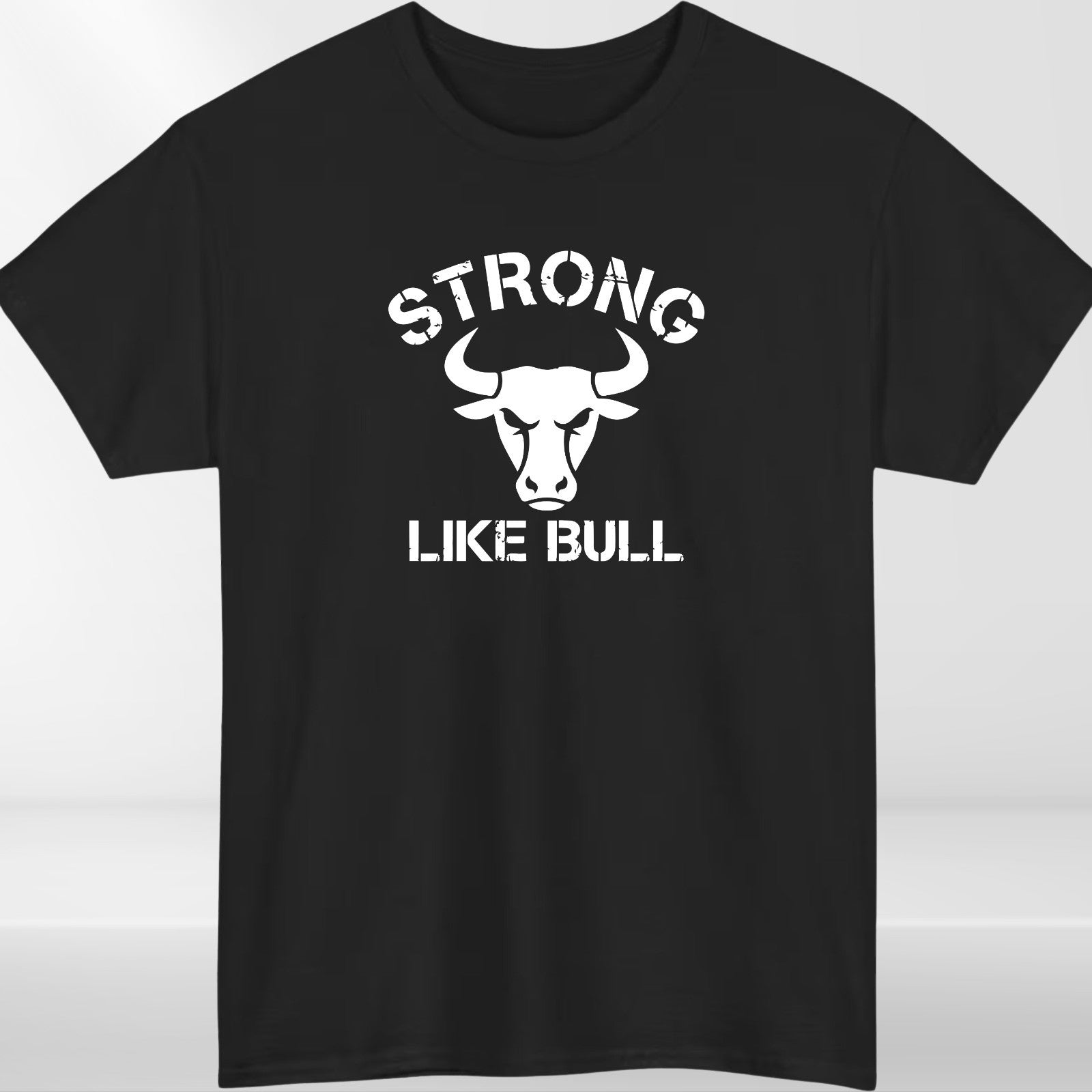 Strong Bull Gym T Shirt Bodybuilding Workout Fitness Training Muscle Top UK