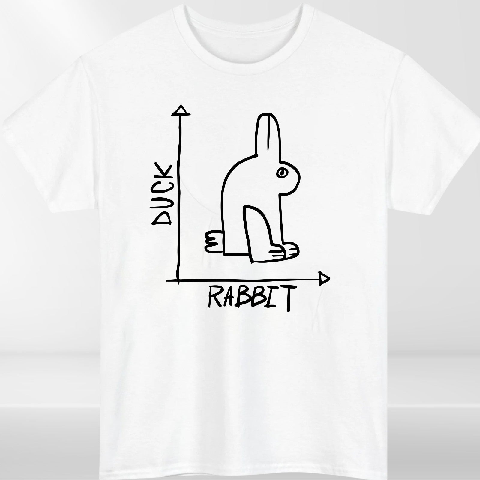 Funny Rabbit Duck T Shirt 100% Cotton Graphic Novelty Unisex Gift Tee UK