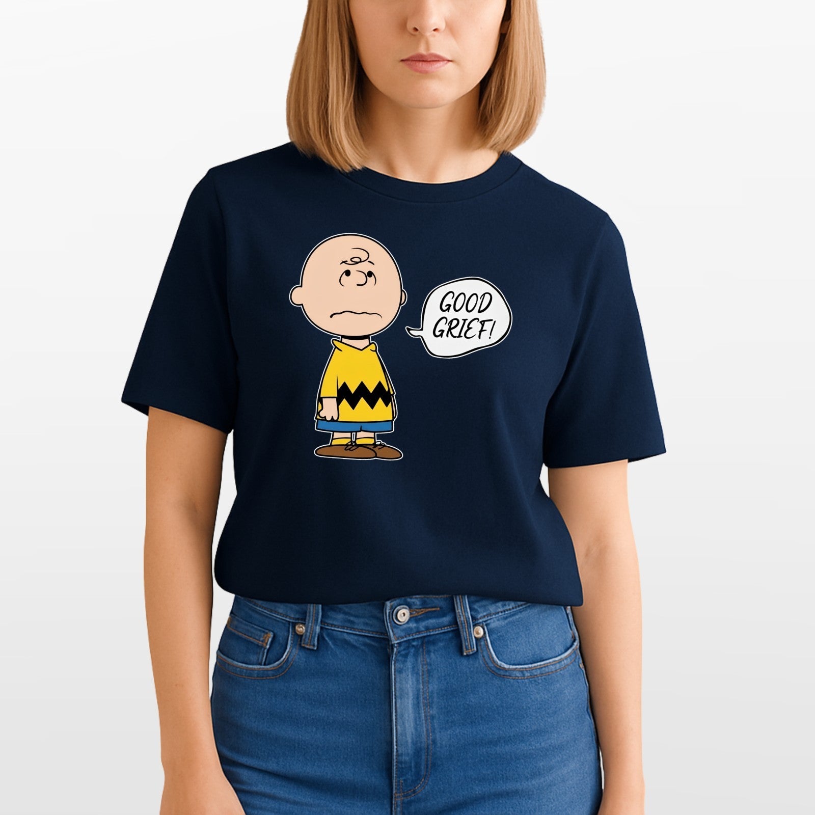 Good Grief Cartoon Unisex T-Shirt-Funny Peanuts Comic Strip Sarcastic Retro Tee