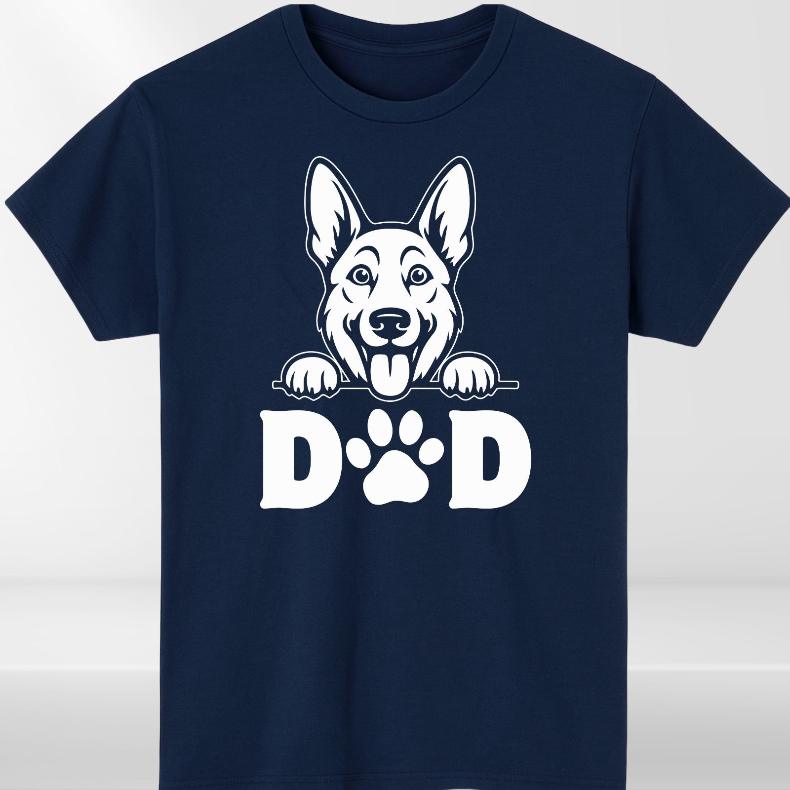 Dog Dad T-Shirt Funny German Shepherd Paw Print Mens Unisex Pet Lover Gift