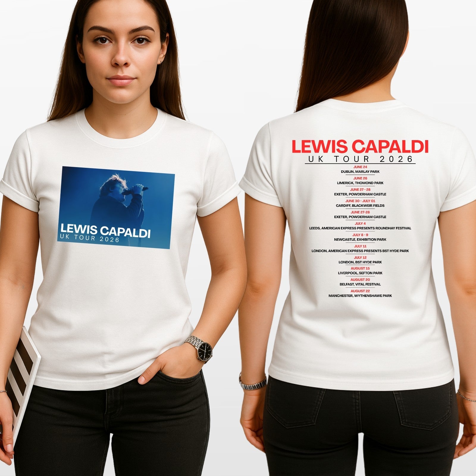 Lewis Capaldi UK Tour 2026 T-Shirt – Concert Party Music Lover Unisex Tee Top