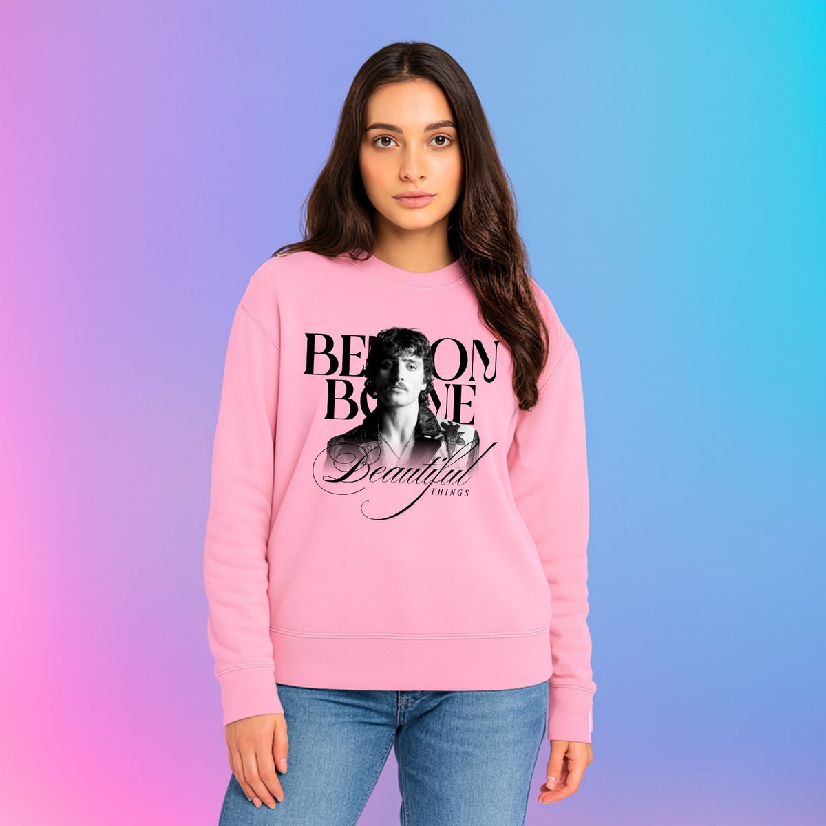 Benson Boone Beautiful Things Graphic Fans Unisex  Jumper , 3year  -5XL