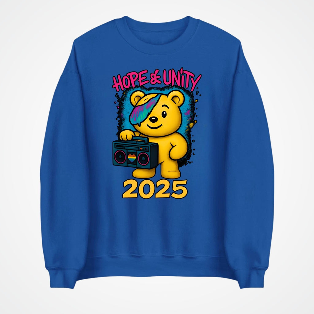 Hope & Unity 2025 Bear Jumper | Positive Sweatshirt | Unisex Gift 3Y–4XL