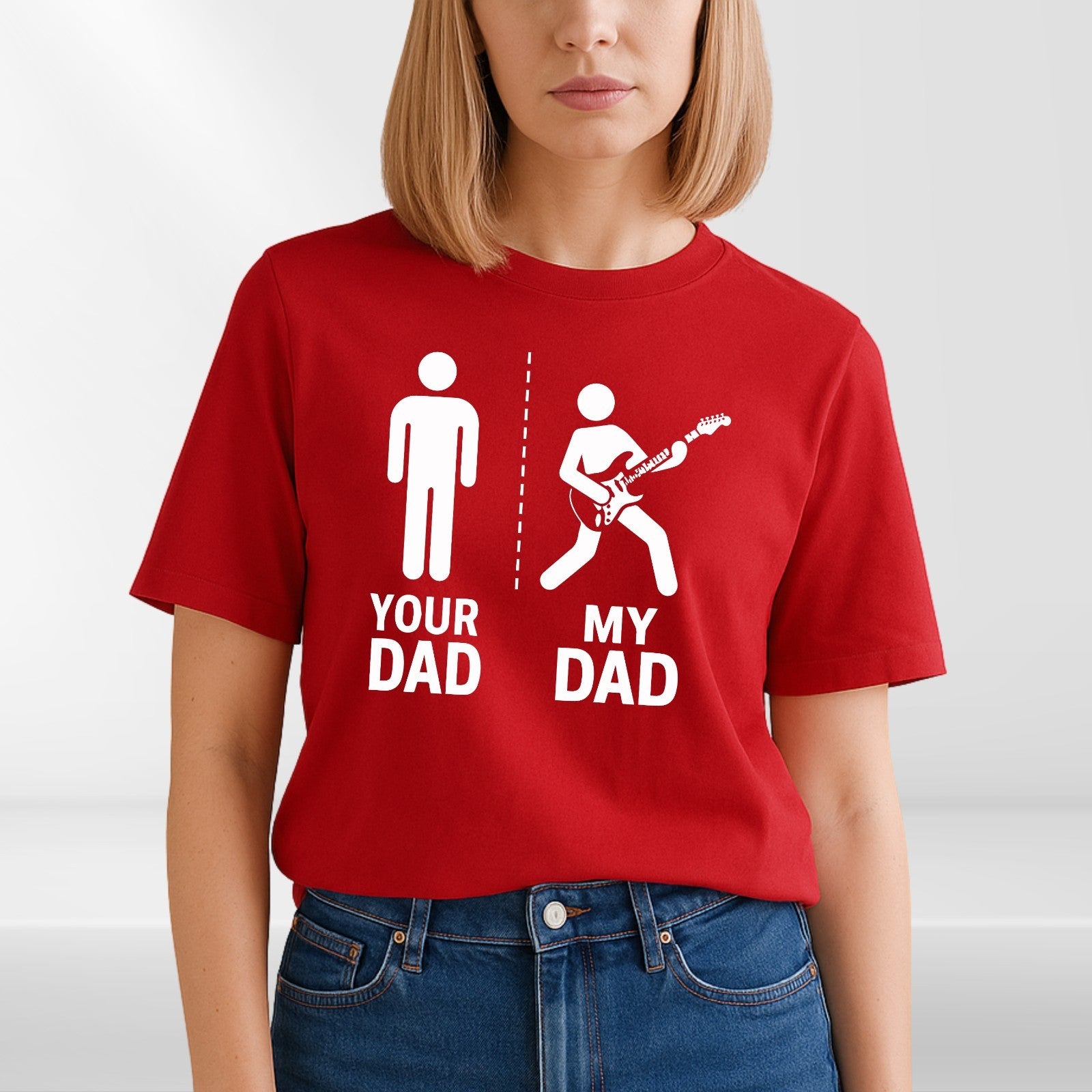 Your Dad My Dad Rock Dad Guitar Metal T Shirt