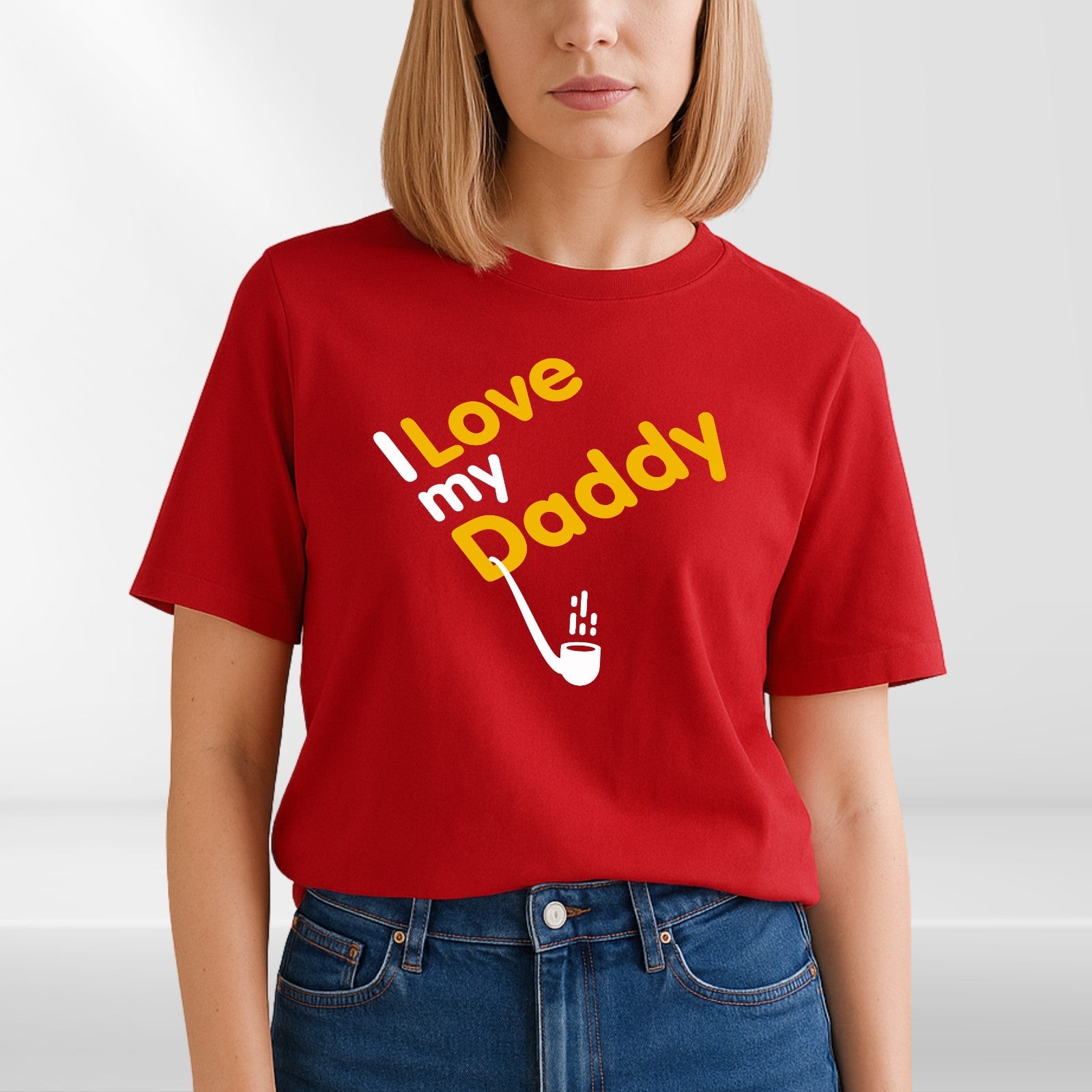 I Love My Daddy T-Shirt Funny Fathers Day Gift Kids Baby Dad Tee Cute Family Top