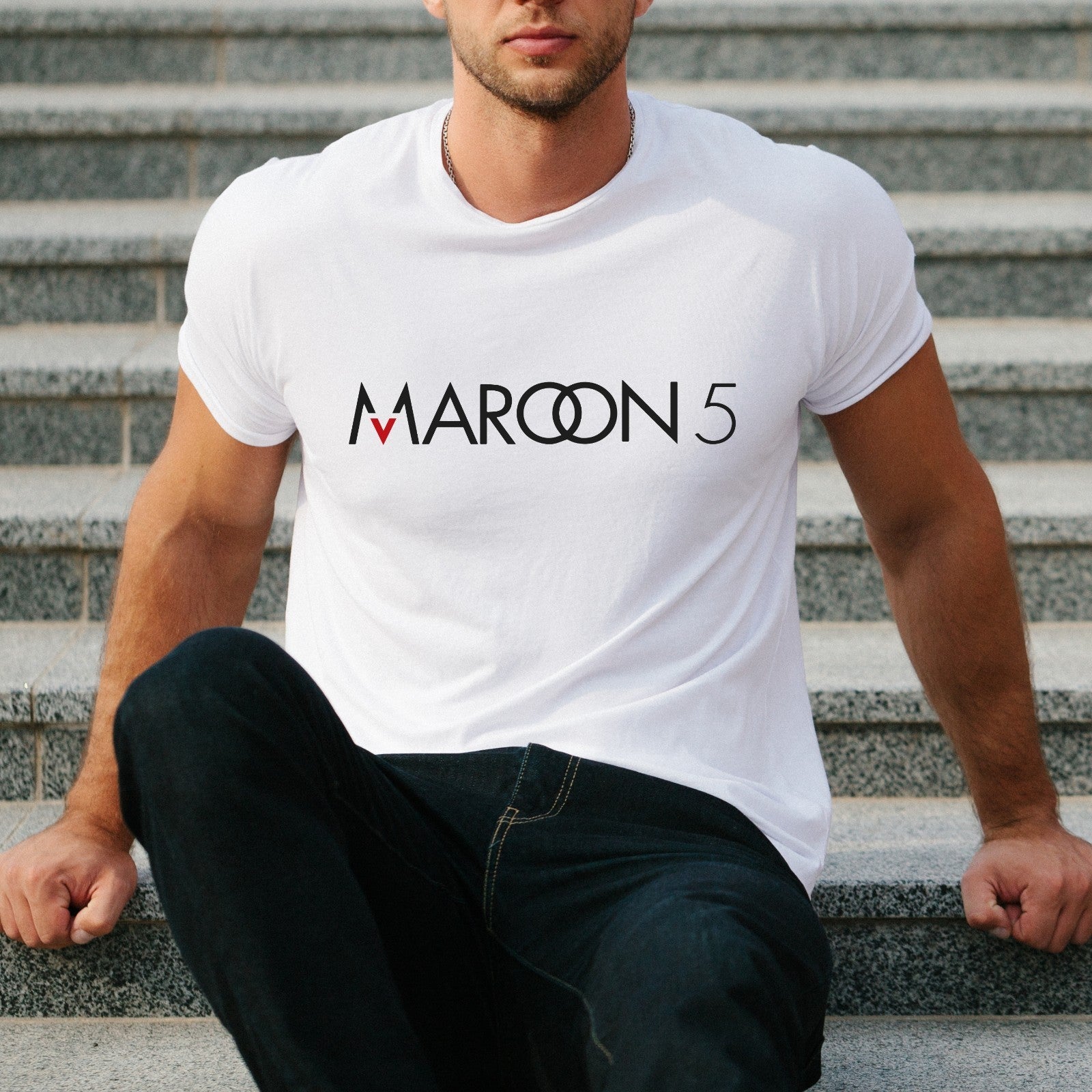 Maroon 5 T Shirt Black Concert Tour Music Band Unisex Cotton Tee Festival UK