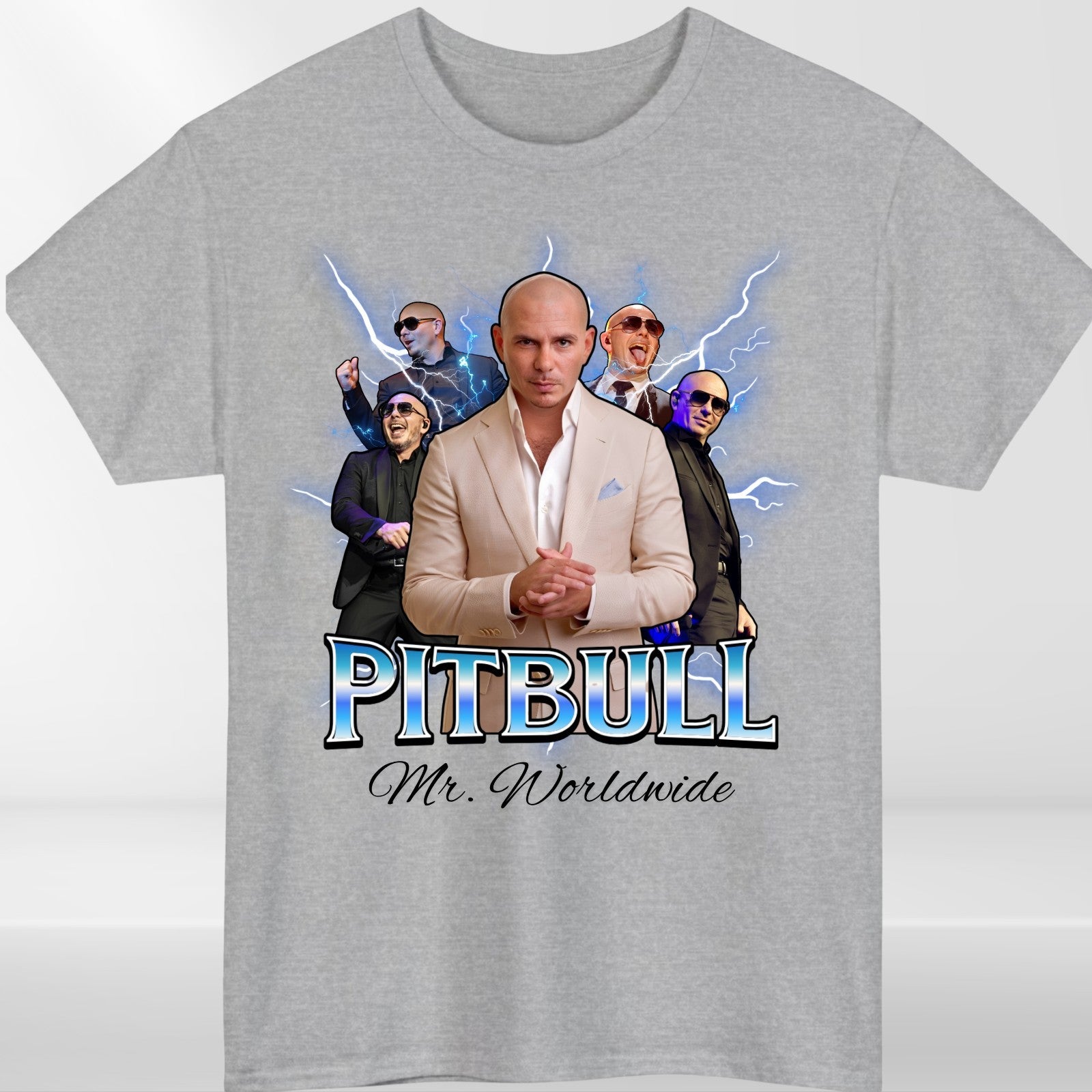 Retro Mr Worldwide Inspired Adults T Shirt Vintage Music Fun Tee Top