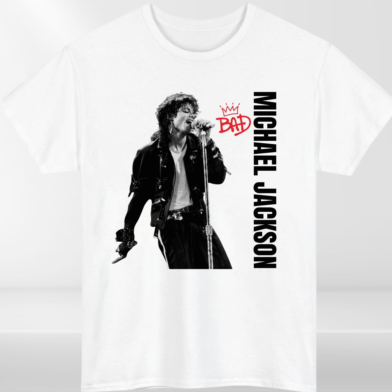 Michael Jackson Bad Album T-Shirt Pop King Graphic Unisex Tee