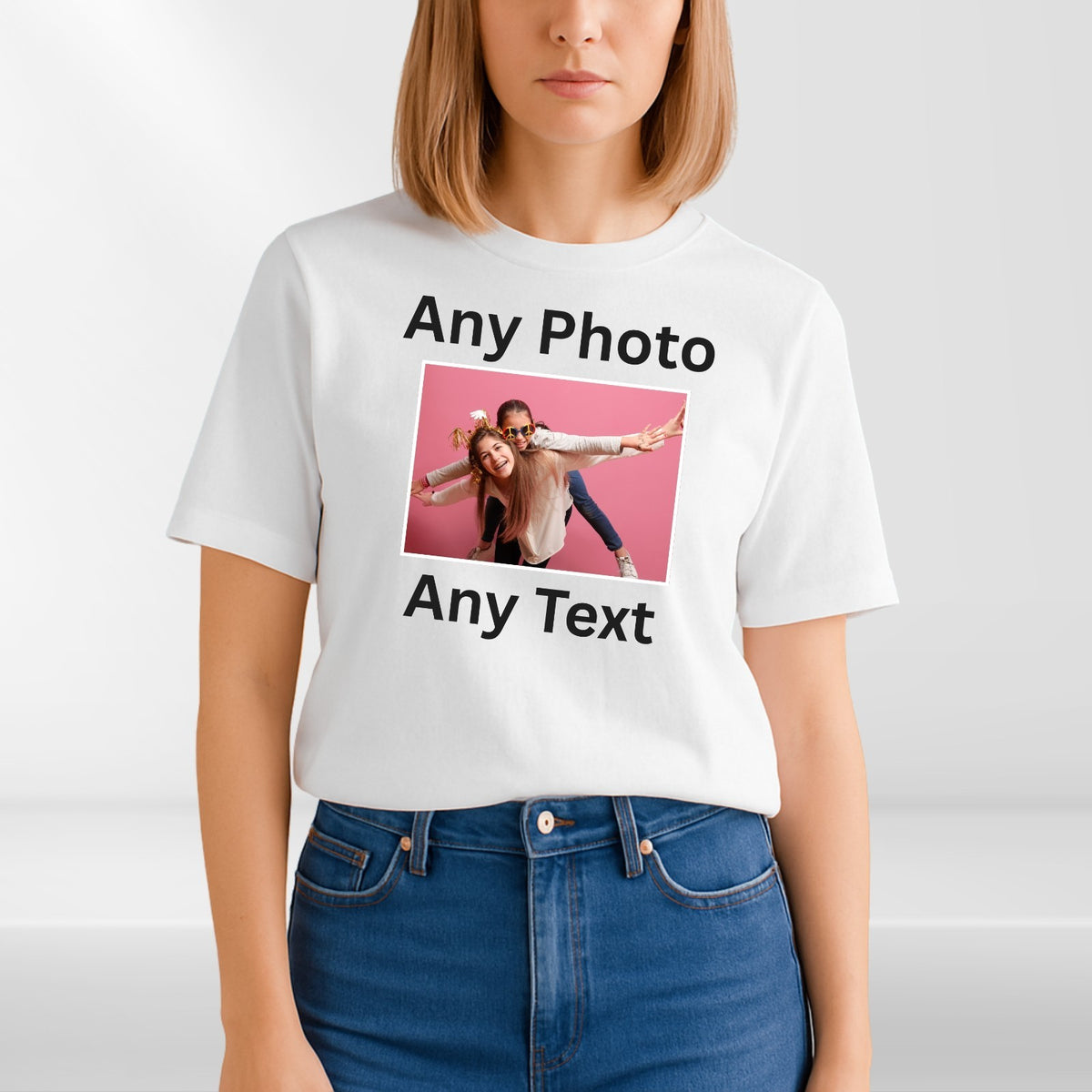 Personalised T-Shirt Custom Printed Your Text Photo Logo Stag Do Hen Party Top