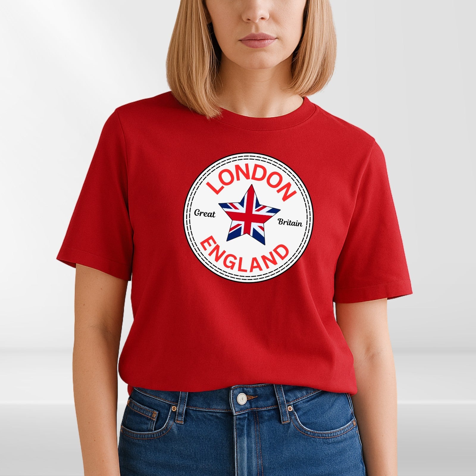 London England T shirt Union Jack Converse Printed Adult Souvenir Unisex Tees