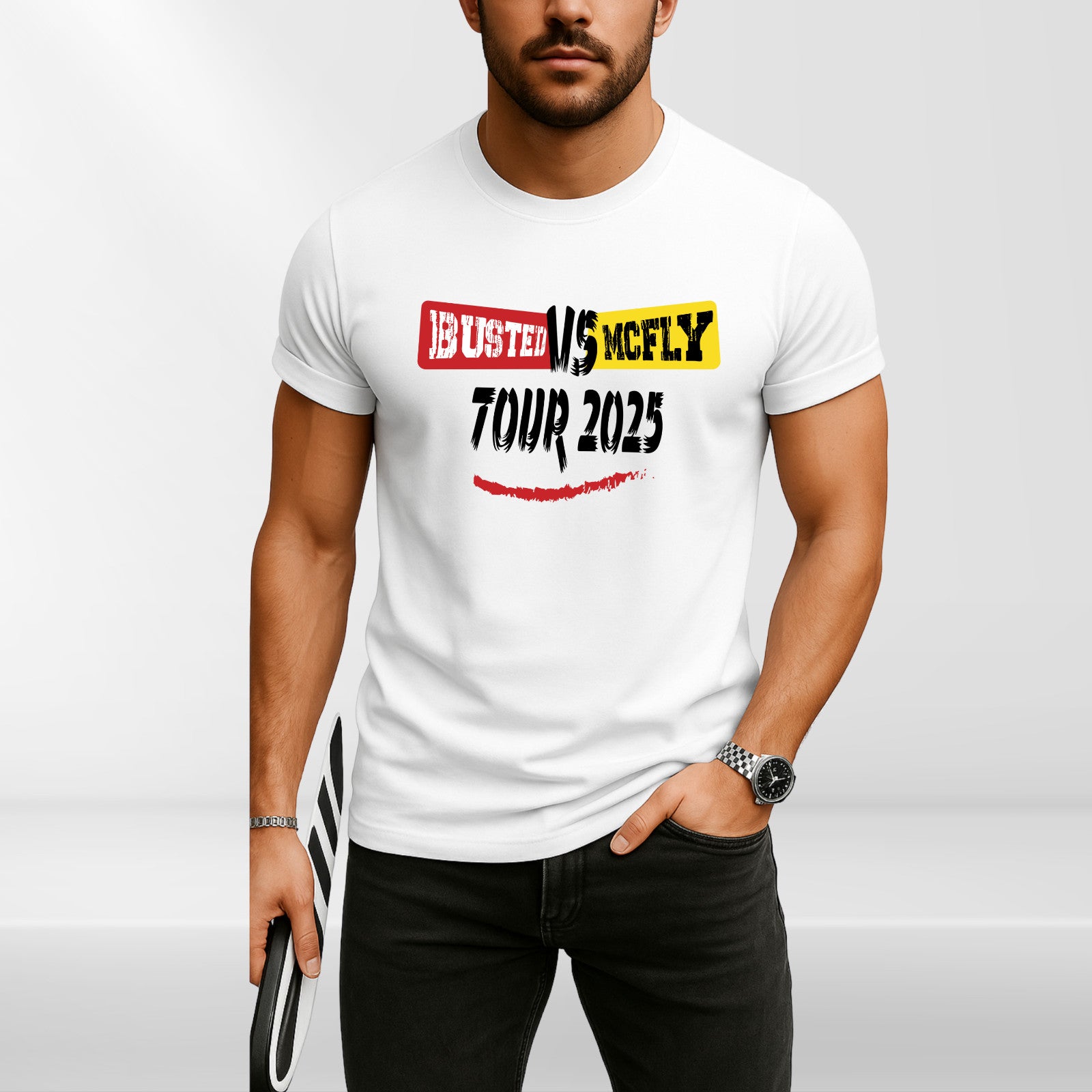 Team McFLY 2025 Pop Rock T-Shirt, Busted vs McFly Party Shirt, Music Lover's Tee