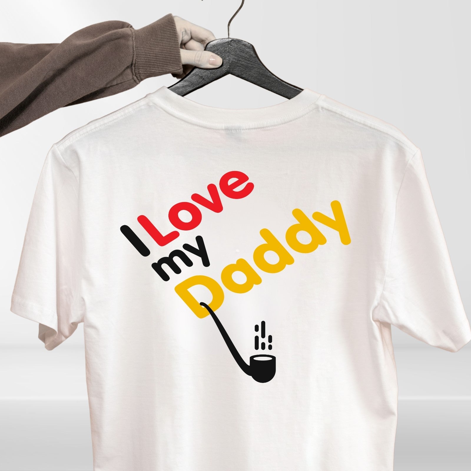I Love My Daddy T-Shirt Funny Fathers Day Gift Kids Baby Dad Tee Cute Family Top