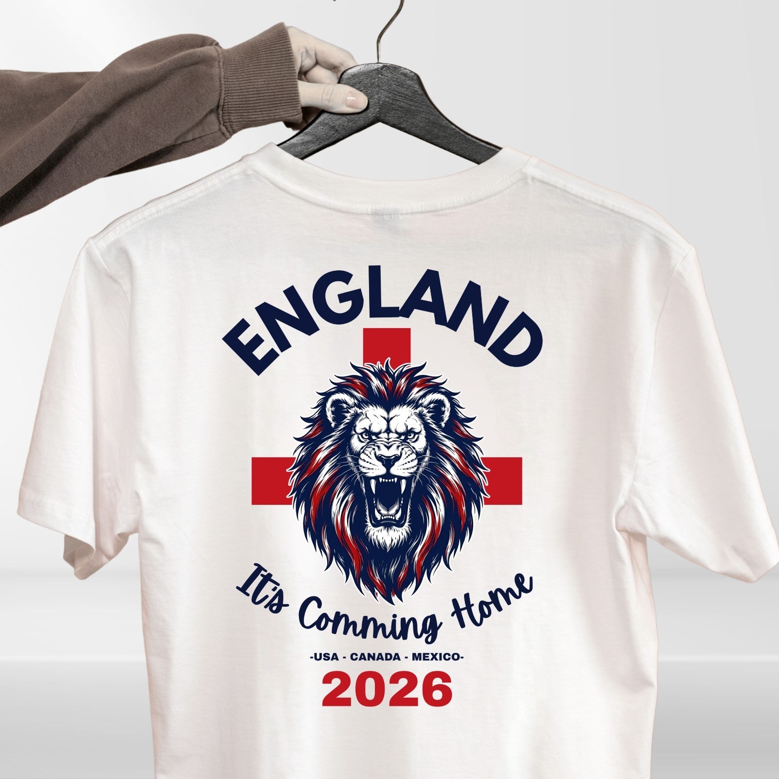 England Football T-Shirt It's Coming Home 2026 World Cup Lion Unisex Tee