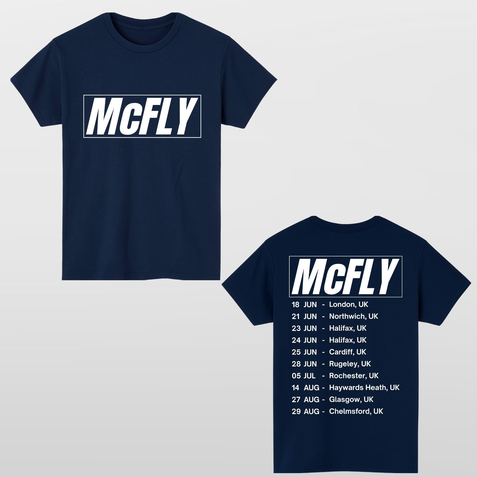 McFly Band T Shirt UK Tour 2026 Concert Fan Printed Unisex Tee Top