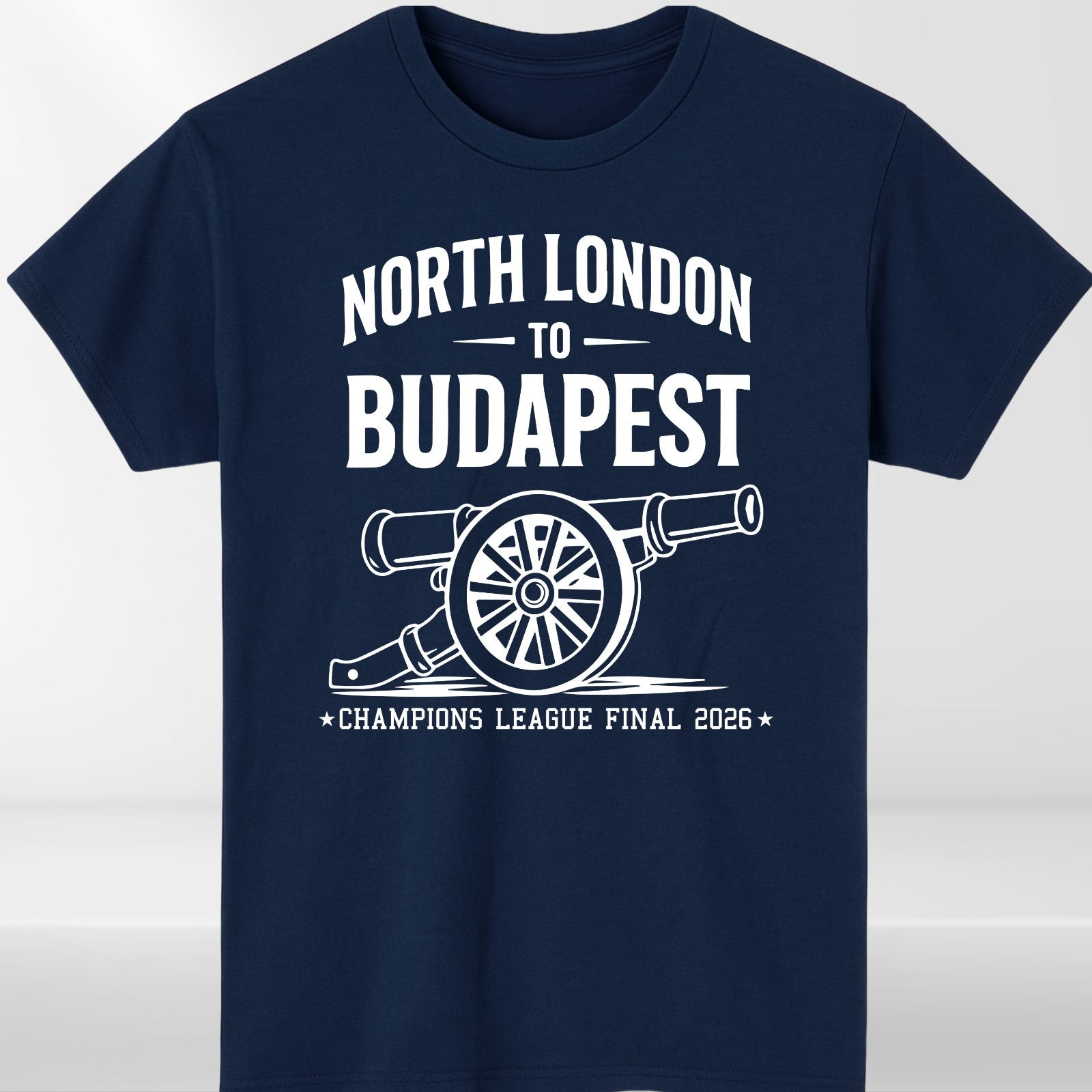 North London to Budapest T-Shirt Champions League Final 2026 - Football Fan Gift