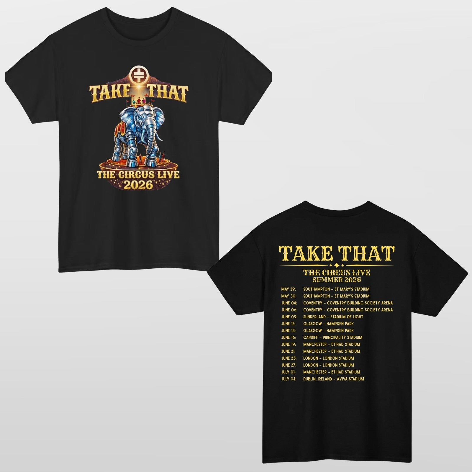Take That The Circus Live Tour Inspired T Shirt Music Graphic Unisex Adults Kids