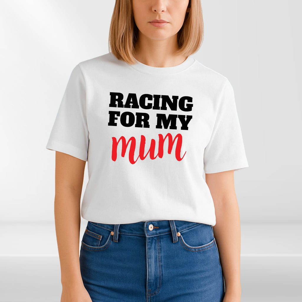 Racing For My Mum T-Shirt Charity Run Marathon Support Unisex Kids Tee