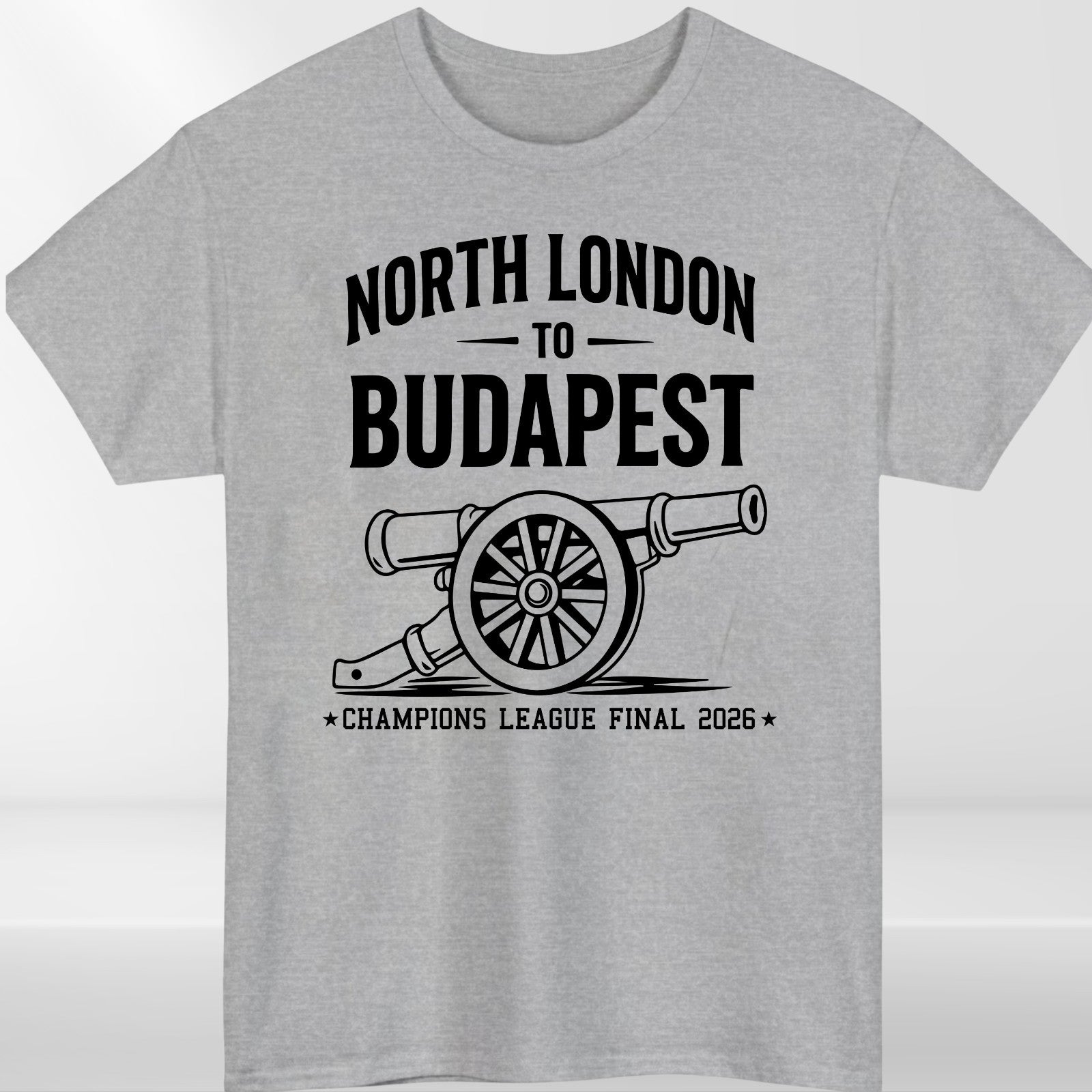 North London to Budapest T-Shirt Champions League Final 2026 - Football Fan Gift