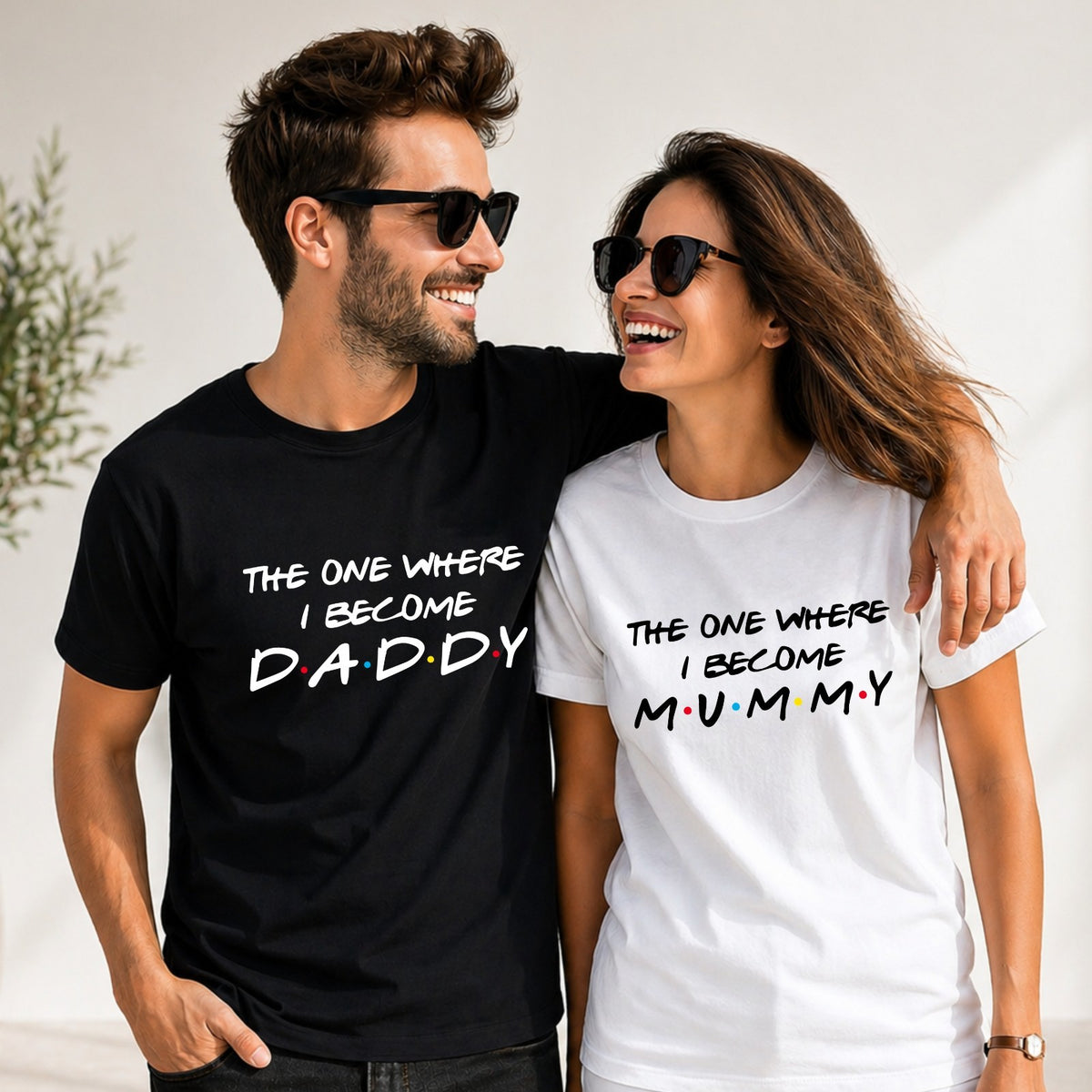 The One Where I Become Mummy Daddy T-Shirt Women Mommy Mom To Be Dad Gift Tee