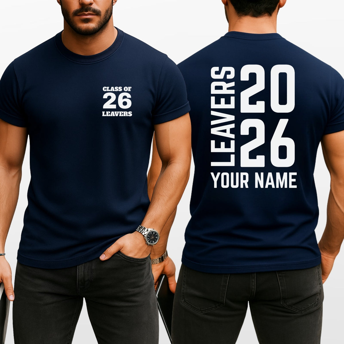School Leavers Class Of 2026 T Shirt Personalised Name Kids Unisex Gift