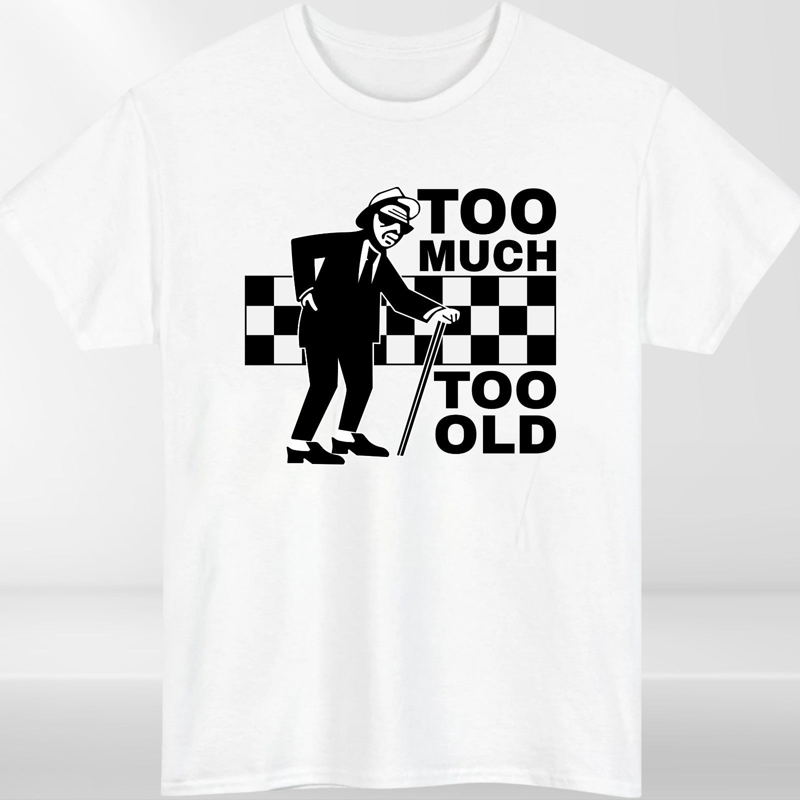 Too Much Too Old T-Shirt Ska 2 Tone Records Music Retro Top Tee