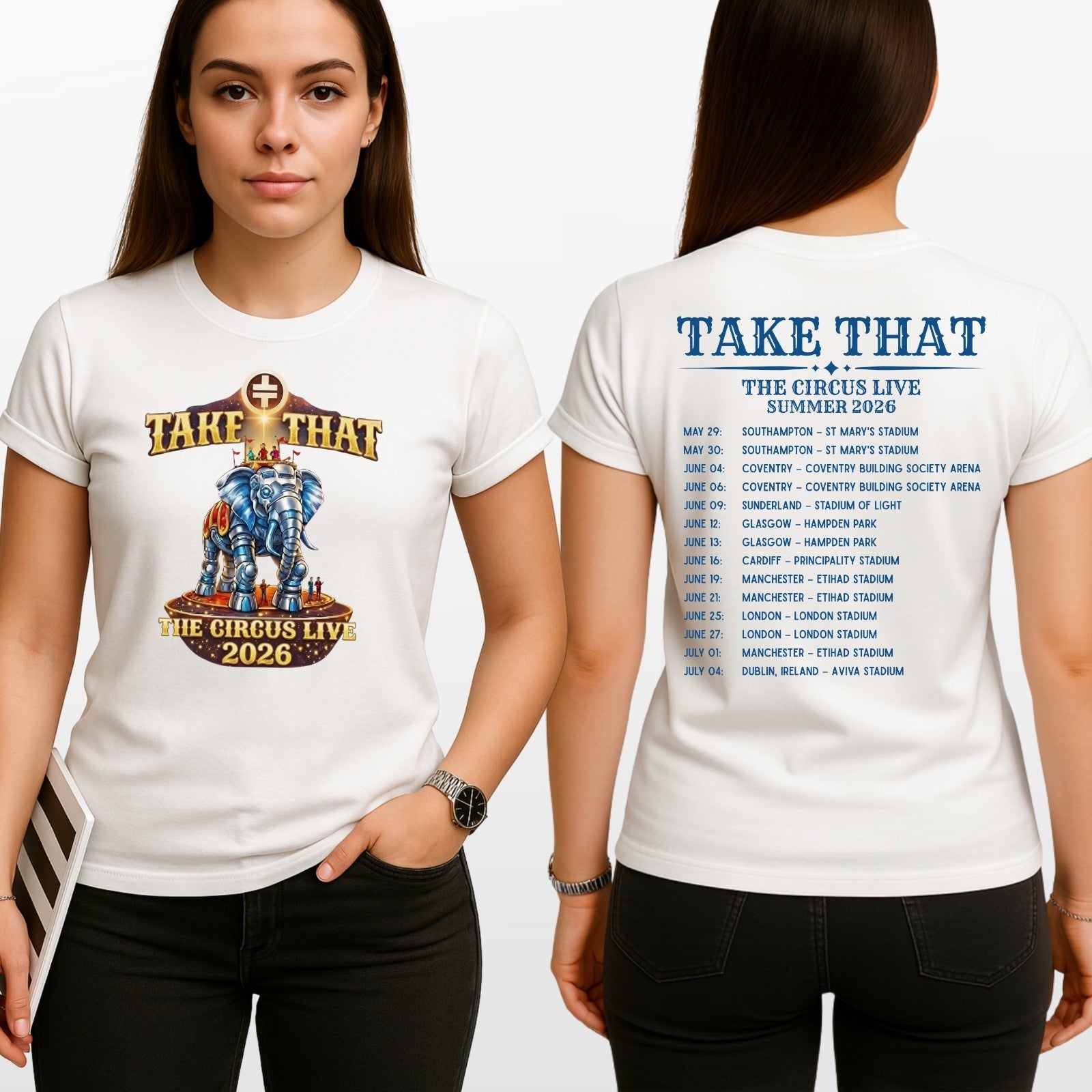 Take That The Circus Live Tour Inspired T Shirt Music Graphic Unisex Adults Kids