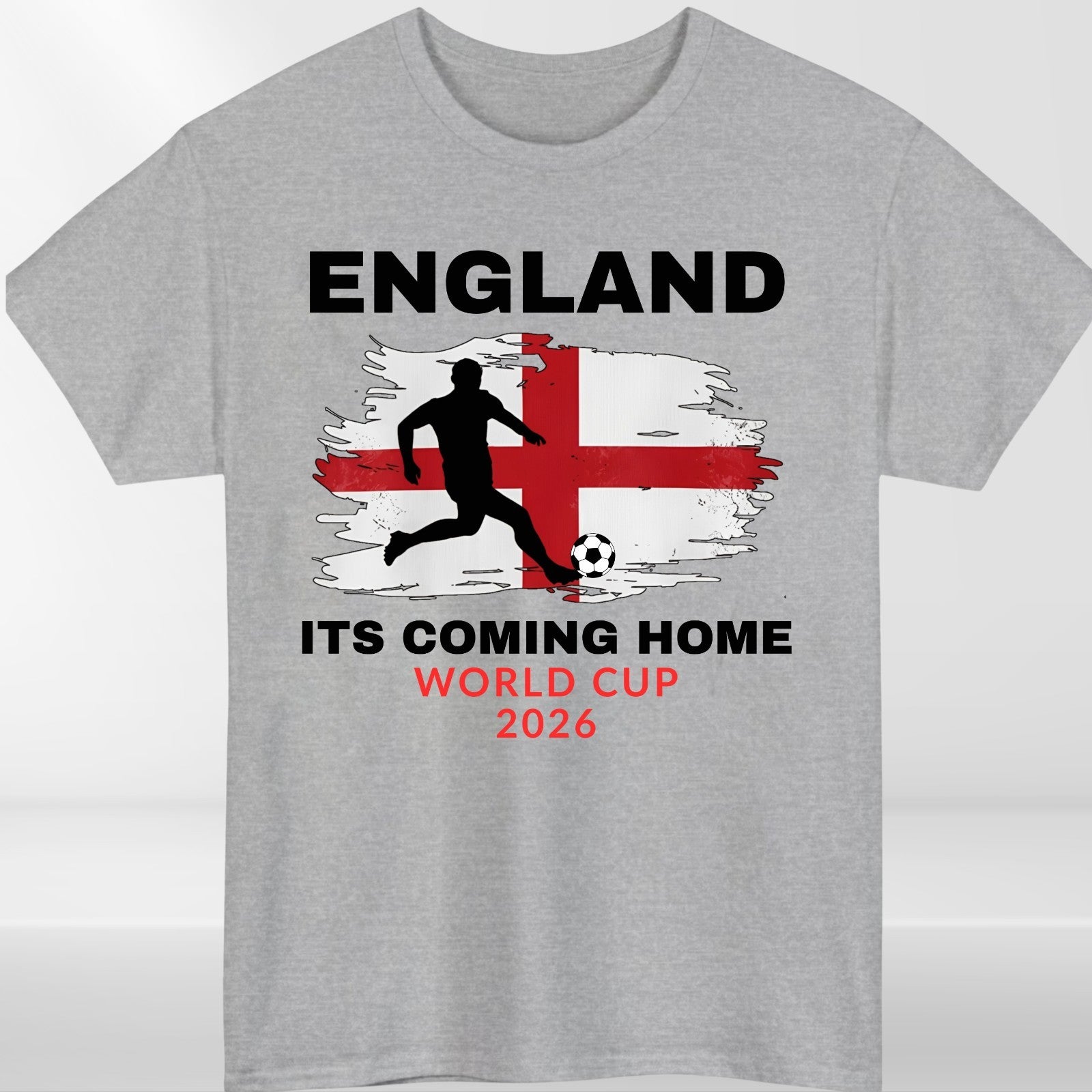 England 2026 Its Coming Home Football Fan T Shirt Soccer Graphic Tee