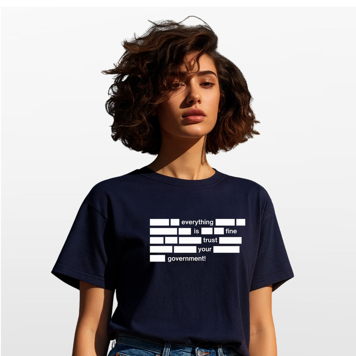 Everything Is Fine Trust Your Government Mens T Shirt Funny Political Quote Tee