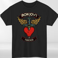 Bon Jovi Forever Inspired T-Shirt Band Merch Heart – Vintage Rock Band Concert