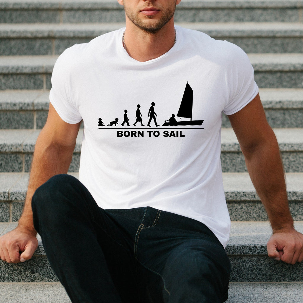 Born To Sail Baby T Shirt Babygrow Sailing Boat Funny Baby Gift Outfit UK