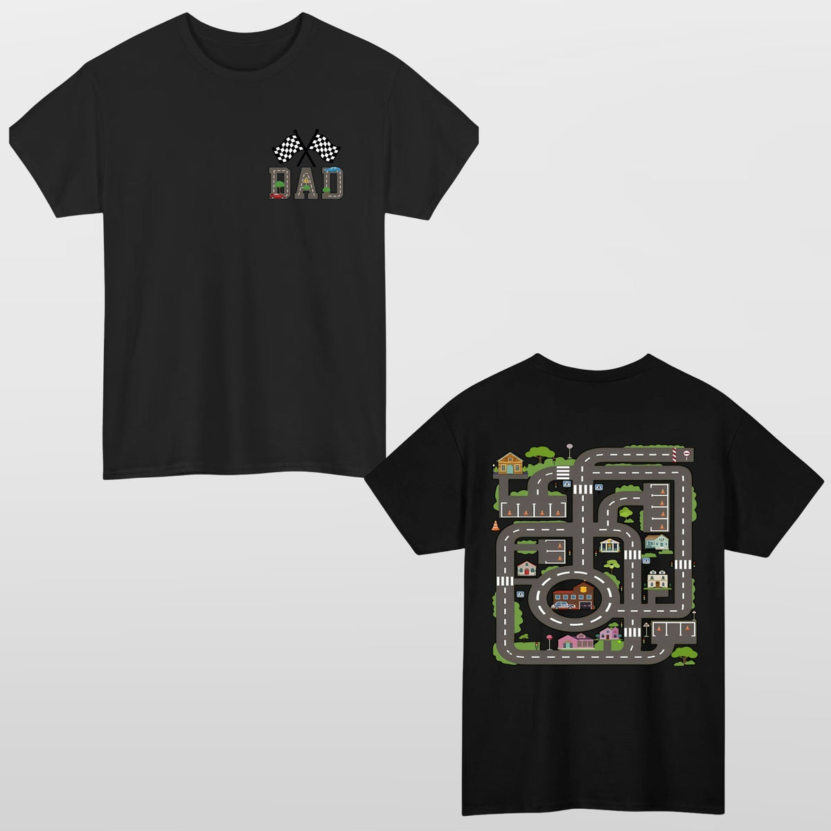 Funny Racing Dad T Shirt Fathers Day Car Track Daddy Unisex Gift Tee Top