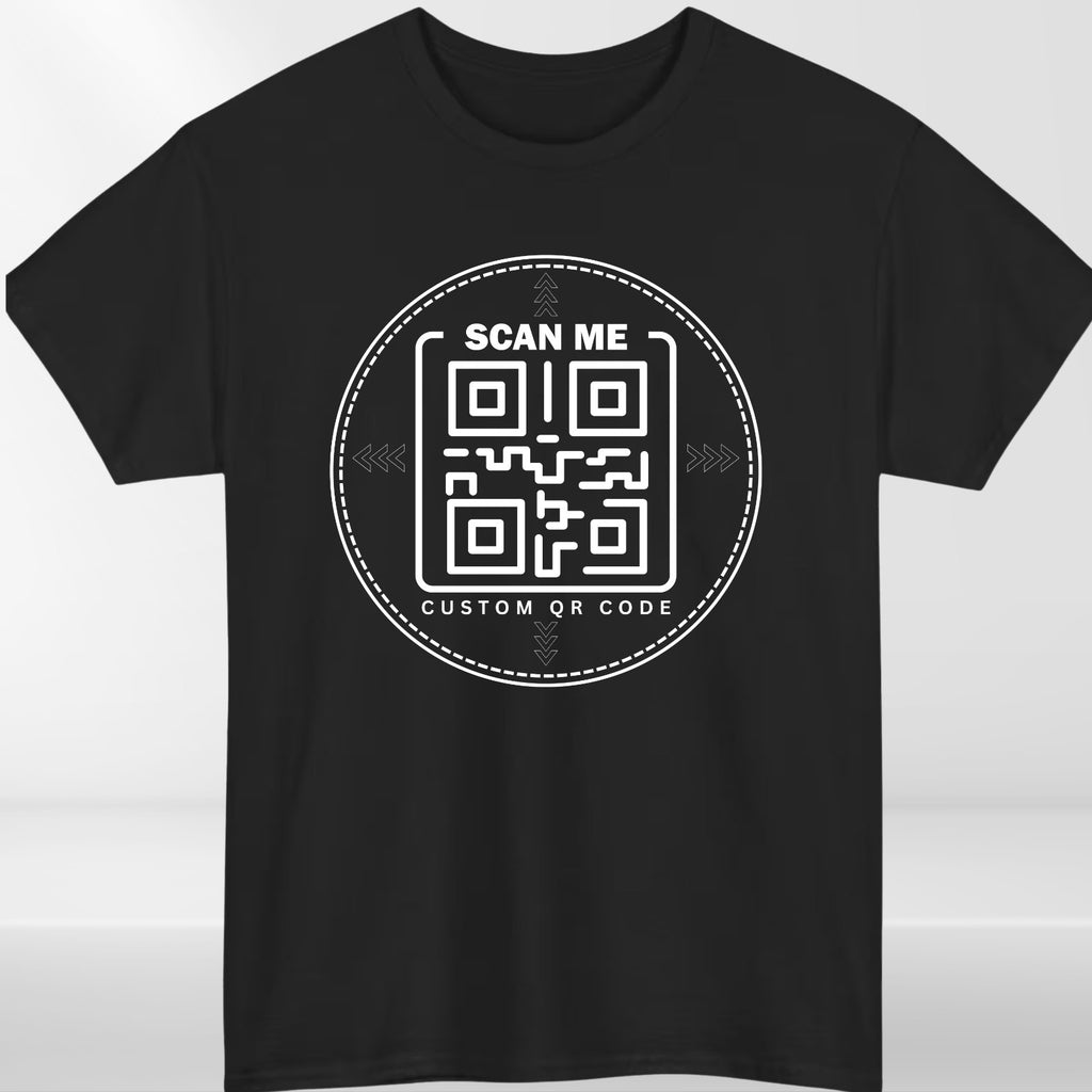 Personalised QR Code Scan Me T-Shirt Custom Interactive Social Media Link Top