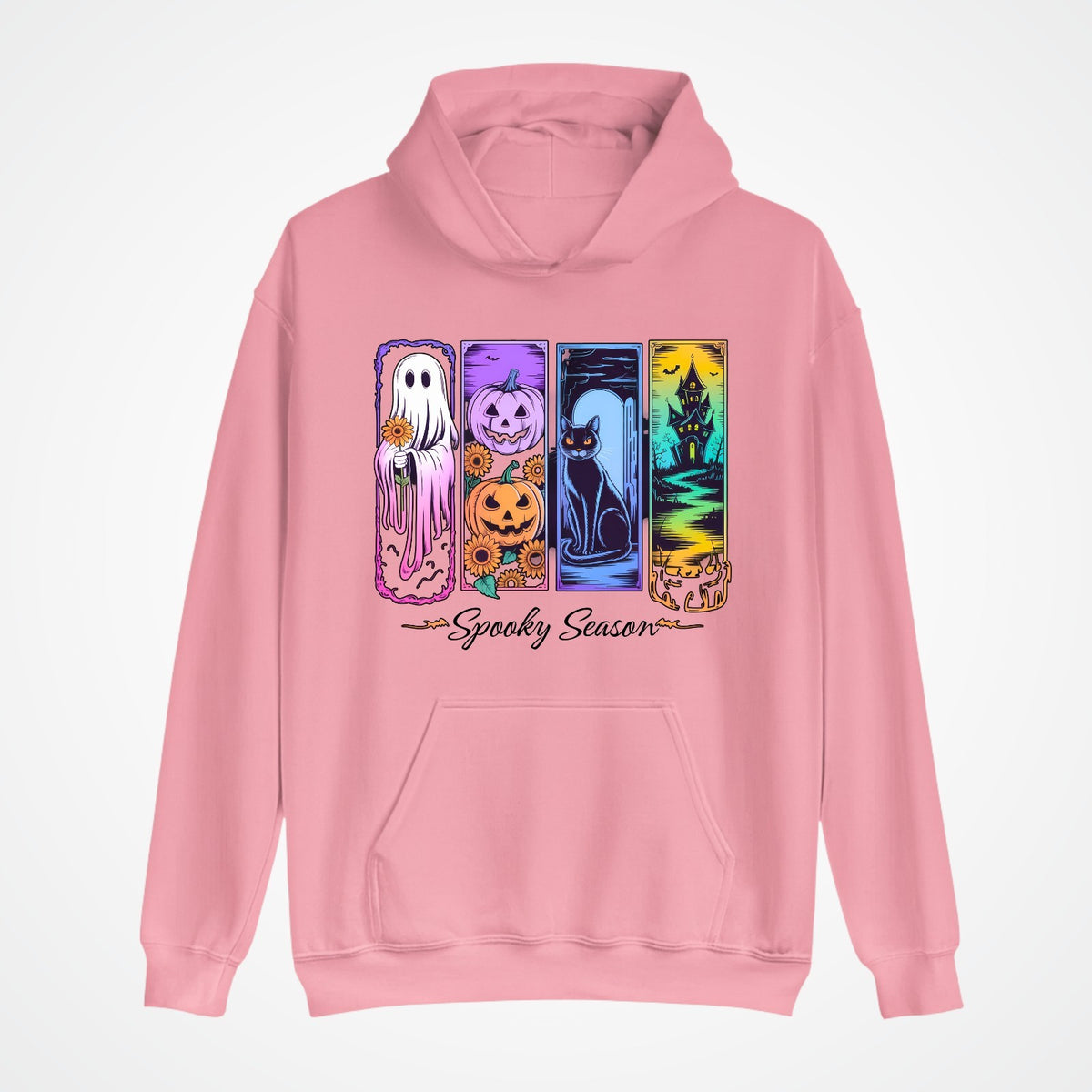 Spooky Season Hoodie | Halloween Ghost & Pumpkin Design | Cute Spooky Sweatshirt