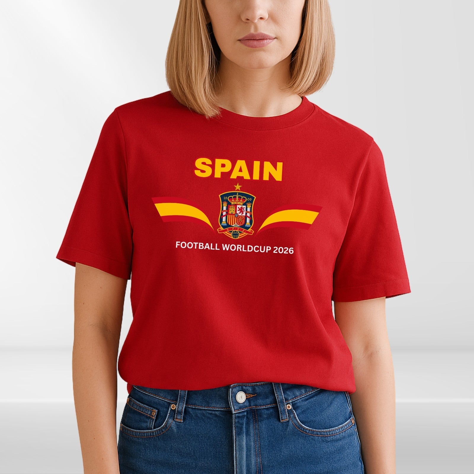 Spain Football Fan T-Shirt 2026 Supporters Flag Unisex Tee Adult World Cup Gift